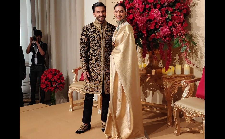 The couple, before meeting the guests, addressed the media and posed for pictures. The couple, before meeting the guests, addressed the media and posed for pictures.